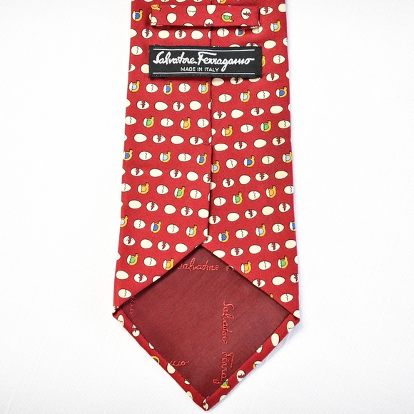 Ferragamo | Chicken/egg print tie - Picture 5 of 5